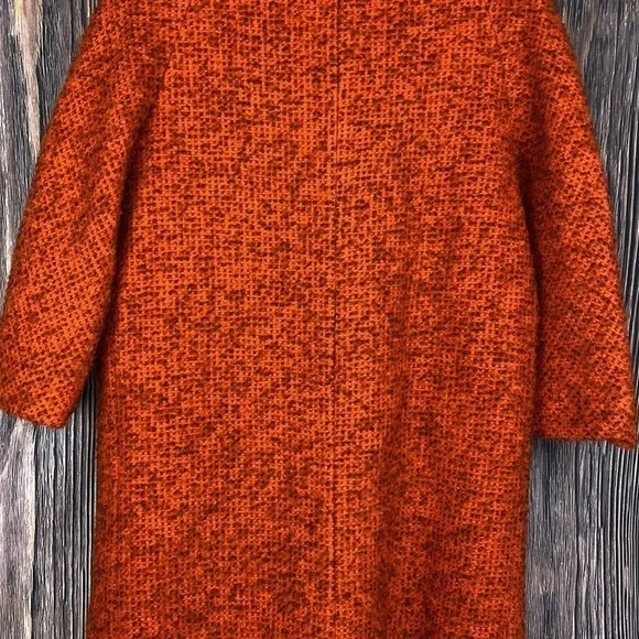 Vintage Woman’s Di Vinci By Roberto California Orange Knit Buttoned Down Coat - Picture 7 of 13